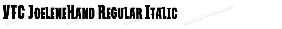 VTC JoeleneHand Regular Italic字体转换